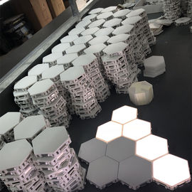 Touch Sensitive RGB LED Panel Light With Hexagonal Modern Appearance